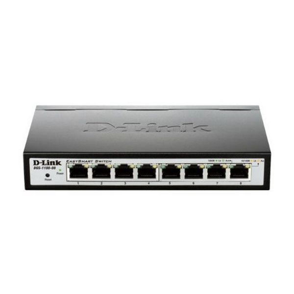 Desktop Switch D-Link EasySmart DGS-1100-08 8 Puertos RJ45 16 Gbit/s 1 Gbit/s Fekete - gooods.hu