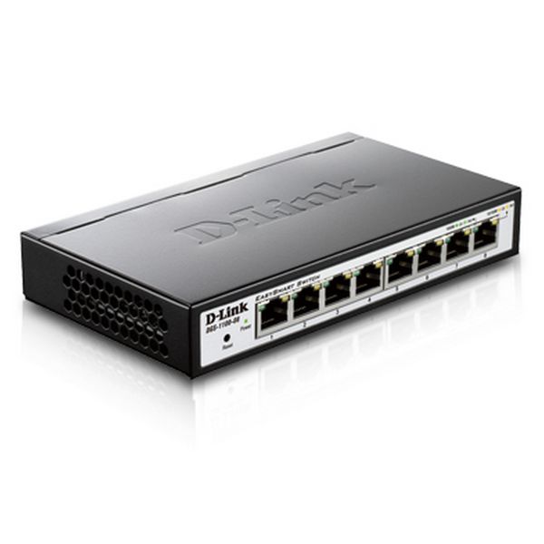 Desktop Switch D-Link EasySmart DGS-1100-08 8 Puertos RJ45 16 Gbit/s 1 Gbit/s Fekete - gooods.hu
