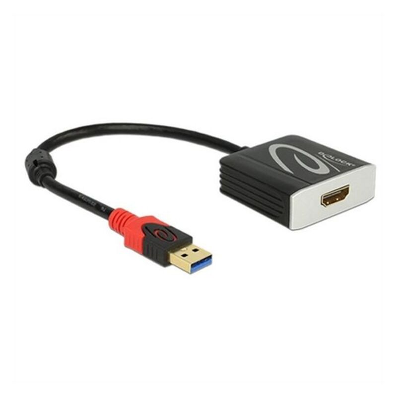 USB 3.0–HDMI Adapter DELOCK 62736 20 cm Fekete