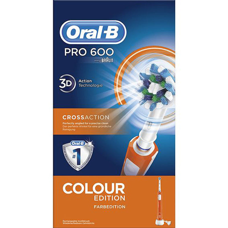 Electric Toothbrush Oral-B 600 Pro White Orange