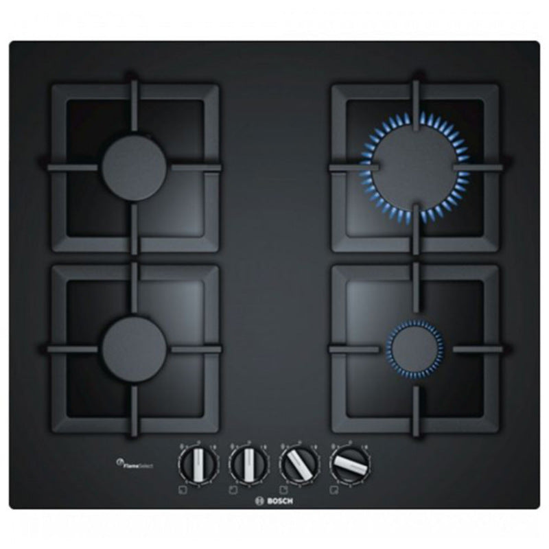 Gas Hob BOSCH PPP6A6B20 (60 cm) Black (4 Cookers)