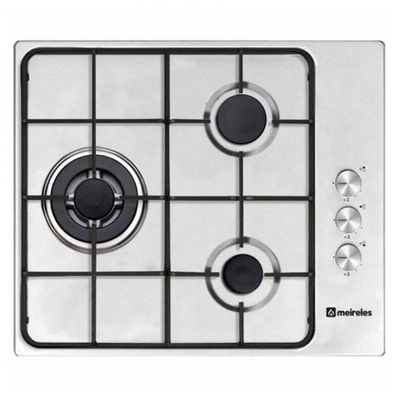 Gas Hob Meireles 60 cm Stainless steel (3 Cookers)