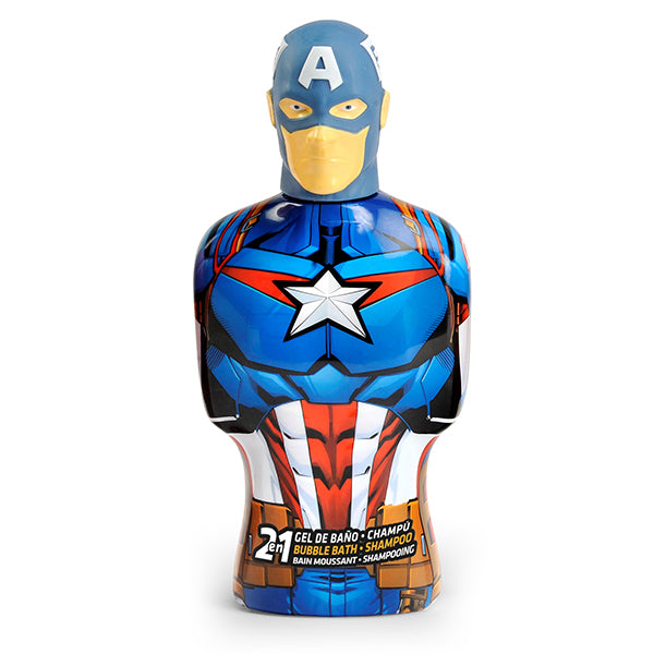 2-in-1 Gel and Shampoo Avengers Capital América Cartoon (475 ml)