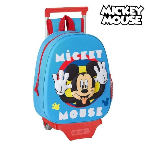 2 Iskolatáska Kerekekkel 705 Mickey Mouse Clubhouse Világoskék