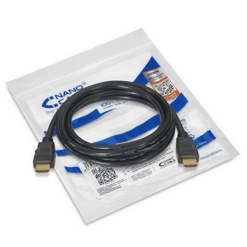 HDMI Kábel NANOCABLE HDMI V2.0, 1.5m 10.15.3601-L150 V2.0 4K 1,5 m Fekete