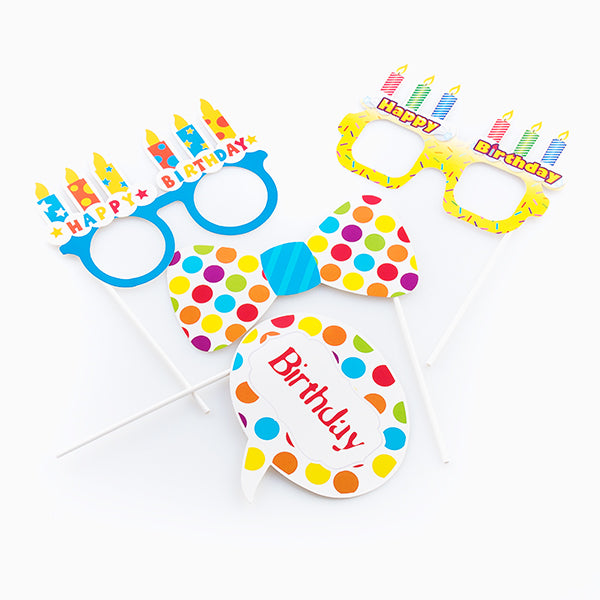 Th3 Party Birthday Accessories for Funny Photos (5 Pieces)